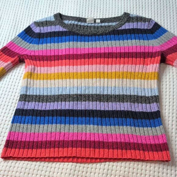 GAP Sweaters - GAP Multicolor Striped Crew Neck Sweater Wool Blend